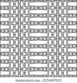 Stylish texture with figures from lines.Abstract geometric black and white pattern for web page, textures, card, poster, fabric, textile. Monochrome graphic repeating design. 
