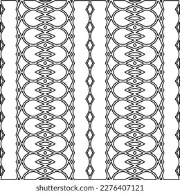 Stylish texture with figures from lines.Abstract geometric black and white pattern for web page, textures, card, poster, fabric, textile. Monochrome graphic repeating design. 