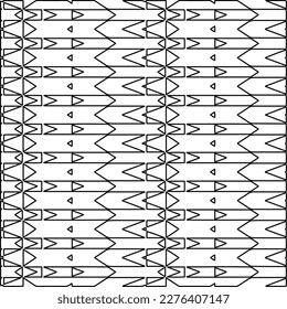 Stylish texture with figures from lines.Abstract geometric black and white pattern for web page, textures, card, poster, fabric, textile. Monochrome graphic repeating design. 