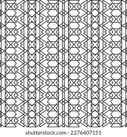 Stylish texture with figures from lines.Abstract geometric black and white pattern for web page, textures, card, poster, fabric, textile. Monochrome graphic repeating design. 