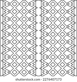 Stylish texture with figures from lines.Abstract geometric black and white pattern for web page, textures, card, poster, fabric, textile. Monochrome graphic repeating design. 