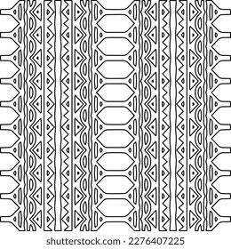 Stilvolle Textur mit Figuren aus Linien.Abstraktes geometrisches Schwarz-Weiß Muster für Webseiten, Texturen, Karten, Poster, Stoff, Textilien. Monochrome grafische Wiederholungsdesign. 