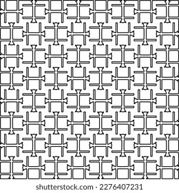Stylish texture with figures from lines.Abstract geometric black and white pattern for web page, textures, card, poster, fabric, textile. Monochrome graphic repeating design. 