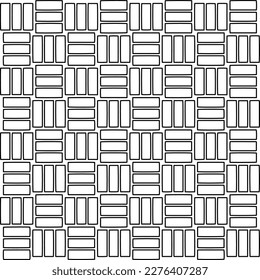 Stylish texture with figures from lines.Abstract geometric black and white pattern for web page, textures, card, poster, fabric, textile. Monochrome graphic repeating design. 