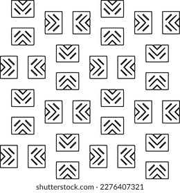 Stylish texture with figures from lines.Abstract geometric black and white pattern for web page, textures, card, poster, fabric, textile. Monochrome graphic repeating design. 