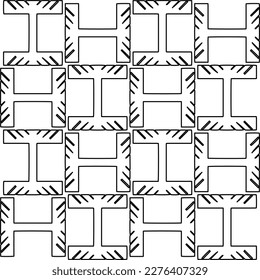 Stilvolle Textur mit Figuren aus Linien.Abstraktes geometrisches Schwarz-Weiß Muster für Webseiten, Texturen, Karten, Poster, Stoff, Textilien. Monochrome grafische Wiederholungsdesign. 