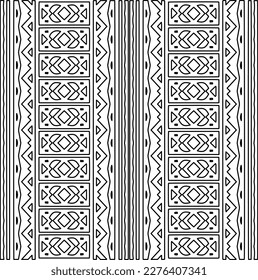 Stylish texture with figures from lines.Abstract geometric black and white pattern for web page, textures, card, poster, fabric, textile. Monochrome graphic repeating design. 