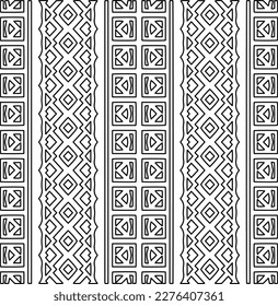 Stylish texture with figures from lines.Abstract geometric black and white pattern for web page, textures, card, poster, fabric, textile. Monochrome graphic repeating design. 
