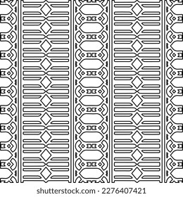 Stylish texture with figures from lines.Abstract geometric black and white pattern for web page, textures, card, poster, fabric, textile. Monochrome graphic repeating design. 