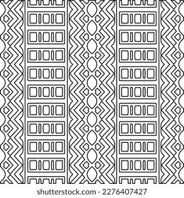 Stylish texture with figures from lines.Abstract geometric black and white pattern for web page, textures, card, poster, fabric, textile. Monochrome graphic repeating design. 
