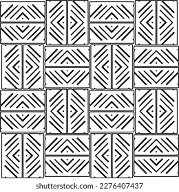 Textura elegante con figuras de líneas.Patrón geométrico en blanco y negro para páginas web, texturas, tarjetas, afiches, tela, textil. Diseño repetitivo gráfico monocromo. 