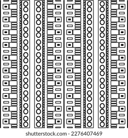 Stylish texture with figures from lines.Abstract geometric black and white pattern for web page, textures, card, poster, fabric, textile. Monochrome graphic repeating design. 