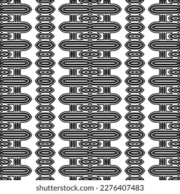 Textura elegante con figuras de líneas.Patrón geométrico en blanco y negro para páginas web, texturas, tarjetas, afiches, tela, textil. Diseño repetitivo gráfico monocromo. 
