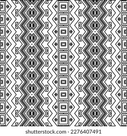 Stylish texture with figures from lines.Abstract geometric black and white pattern for web page, textures, card, poster, fabric, textile. Monochrome graphic repeating design. 