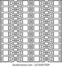 Stylish texture with figures from lines.Abstract geometric black and white pattern for web page, textures, card, poster, fabric, textile. Monochrome graphic repeating design. 