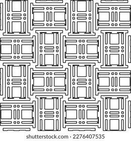 Stylish texture with figures from lines.Abstract geometric black and white pattern for web page, textures, card, poster, fabric, textile. Monochrome graphic repeating design. 