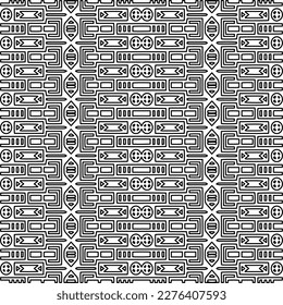 Stylish texture with figures from lines.Abstract geometric black and white pattern for web page, textures, card, poster, fabric, textile. Monochrome graphic repeating design. 
