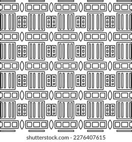 Stylish texture with figures from lines.Abstract geometric black and white pattern for web page, textures, card, poster, fabric, textile. Monochrome graphic repeating design. 