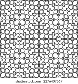 Stylish texture with figures from lines.Abstract geometric black and white pattern for web page, textures, card, poster, fabric, textile. Monochrome graphic repeating design. 