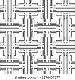 Stylish texture with figures from lines.Abstract geometric black and white pattern for web page, textures, card, poster, fabric, textile. Monochrome graphic repeating design. 