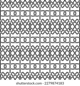 Stylish texture with figures from lines.Abstract geometric black and white pattern for web page, textures, card, poster, fabric, textile. Monochrome graphic repeating design. 
