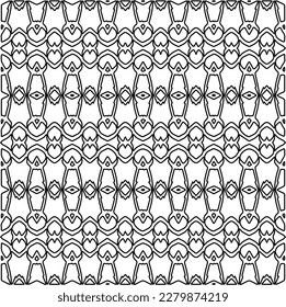 Textura elegante con figuras de líneas.Patrón geométrico en blanco y negro para páginas web, texturas, tarjetas, afiches, tela, textil. Diseño repetitivo gráfico monocromo. 