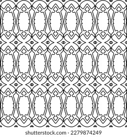 Textura elegante con figuras de líneas.Patrón geométrico en blanco y negro para páginas web, texturas, tarjetas, afiches, tela, textil. Diseño repetitivo gráfico monocromo. 