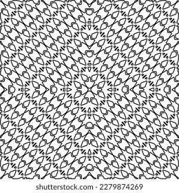 Texture élégante avec des figures de lignes.Motif abstrait géométrique noir et blanc pour page Web, textures, carte, affiche, tissu. Conception extensible monochrome. 