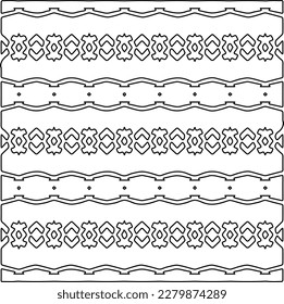 Stylish texture with figures from lines.Abstract geometric black and white pattern for web page, textures, card, poster, fabric, textile. Monochrome graphic repeating design. 