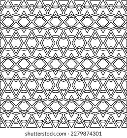 Textura elegante con figuras de líneas.Patrón geométrico en blanco y negro para páginas web, texturas, tarjetas, afiches, tela, textil. Diseño repetitivo gráfico monocromo. 