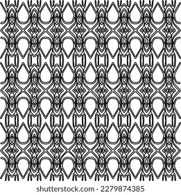 Stylish texture with figures from lines.Abstract geometric black and white pattern for web page, textures, card, poster, fabric, textile. Monochrome graphic repeating design. 