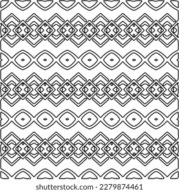 Stylish texture with figures from lines.Abstract geometric black and white pattern for web page, textures, card, poster, fabric, textile. Monochrome graphic repeating design. 