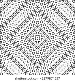 Textura elegante con figuras de líneas.Patrón geométrico en blanco y negro para páginas web, texturas, tarjetas, afiches, tela, textil. Diseño repetitivo gráfico monocromo. 