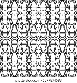Textura elegante con figuras de líneas.Patrón geométrico en blanco y negro para páginas web, texturas, tarjetas, afiches, tela, textil. Diseño repetitivo gráfico monocromo. 