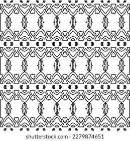 Stylish texture with figures from lines.Abstract geometric black and white pattern for web page, textures, card, poster, fabric, textile. Monochrome graphic repeating design. 