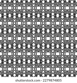 Stylish texture with figures from lines.Abstract geometric black and white pattern for web page, textures, card, poster, fabric, textile. Monochrome graphic repeating design. 