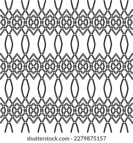 Textura elegante con figuras de líneas.Patrón geométrico en blanco y negro para páginas web, texturas, tarjetas, afiches, tela, textil. Diseño repetitivo gráfico monocromo. 