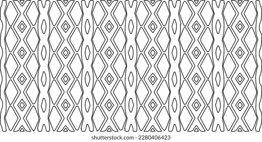 Textura elegante con figuras de líneas.Patrón geométrico en blanco y negro para páginas web, texturas, tarjetas, afiches, tela, textil. Diseño repetitivo gráfico monocromo. 