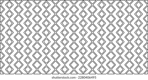 Stylish texture with figures from lines.Abstract geometric black and white pattern for web page, textures, card, poster, fabric, textile. Monochrome graphic repeating design. 