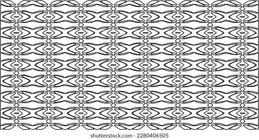 Textura elegante con figuras de líneas.Patrón geométrico en blanco y negro para páginas web, texturas, tarjetas, afiches, tela, textil. Diseño repetitivo gráfico monocromo. 