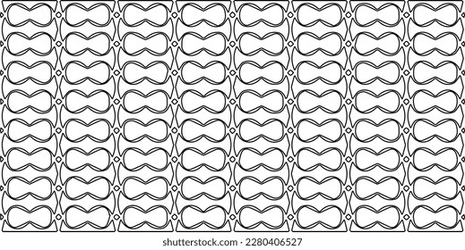 Stylish texture with figures from lines.Abstract geometric black and white pattern for web page, textures, card, poster, fabric, textile. Monochrome graphic repeating design. 
