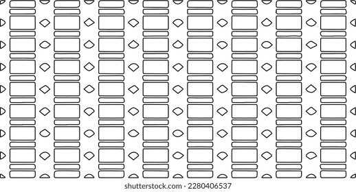 Stylish texture with figures from lines.Abstract geometric black and white pattern for web page, textures, card, poster, fabric, textile. Monochrome graphic repeating design. 