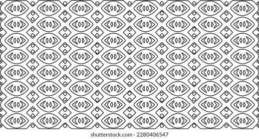Stylish texture with figures from lines.Abstract geometric black and white pattern for web page, textures, card, poster, fabric, textile. Monochrome graphic repeating design. 