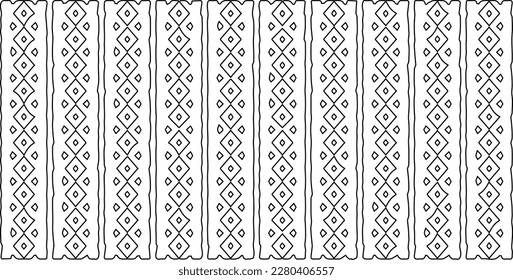 Stylish texture with figures from lines.Abstract geometric black and white pattern for web page, textures, card, poster, fabric, textile. Monochrome graphic repeating design. 