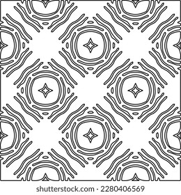Stylish texture with figures from lines.Abstract geometric black and white pattern for web page, textures, card, poster, fabric, textile. Monochrome graphic repeating design. 
