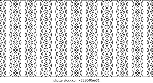 Textura elegante con figuras de líneas.Patrón geométrico en blanco y negro para páginas web, texturas, tarjetas, afiches, tela, textil. Diseño repetitivo gráfico monocromo. 
