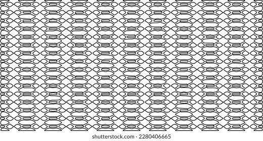 Stylish texture with figures from lines.Abstract geometric black and white pattern for web page, textures, card, poster, fabric, textile. Monochrome graphic repeating design. 