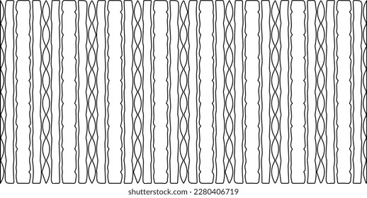 Stylish texture with figures from lines.Abstract geometric black and white pattern for web page, textures, card, poster, fabric, textile. Monochrome graphic repeating design. 