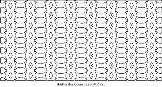 Stylish texture with figures from lines.Abstract geometric black and white pattern for web page, textures, card, poster, fabric, textile. Monochrome graphic repeating design. 