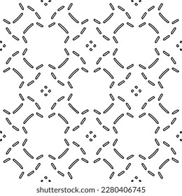 Stylish texture with figures from lines.Abstract geometric black and white pattern for web page, textures, card, poster, fabric, textile. Monochrome graphic repeating design. 